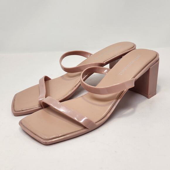 Jeffrey Campbell Jamm 3 Jelly Blush Pink Heeled Sandal Size 38 US 8 Slip On Shoe - Picture 4 of 8